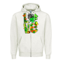St.patrick Love With Clover Zipper Hoodie | Teevron