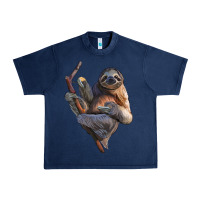 Navy Sloth Urban Heavy Tee - LillyAllenDesigns