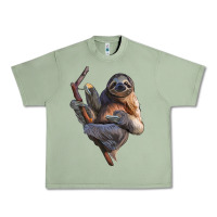 Oil Green Sloth Urban Heavy Tee - LillyAllenDesigns