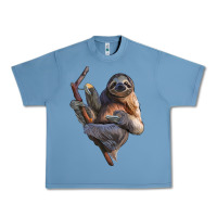 Pebble Blue Sloth Urban Heavy Tee - LillyAllenDesigns