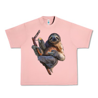Salmon Sloth Urban Heavy Tee - LillyAllenDesigns