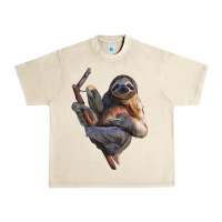 Sandshell Sloth Urban Heavy Tee - LillyAllenDesigns