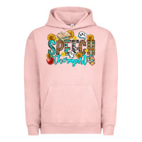 Pigment Salmon speech therapist Urban Hoodie - OliviaCreatesArt