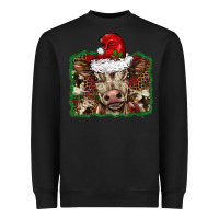 Black Christmas background baby calf Heavyweight Sweatshirt - BarkalooDesign