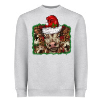 Heather Grey Christmas background baby calf Heavyweight Sweatshirt - BarkalooDesign