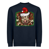 Navy Christmas background baby calf Heavyweight Sweatshirt - BarkalooDesign