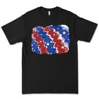 Black Patriotic tie dye background Premium Tee - CowGirlArtShop