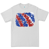Dove Grey Patriotic tie dye background Premium Tee - CowGirlArtShop