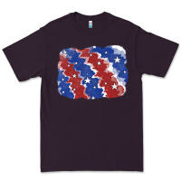 Plum Patriotic tie dye background Premium Tee - CowGirlArtShop