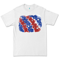 White Patriotic tie dye background Premium Tee - CowGirlArtShop
