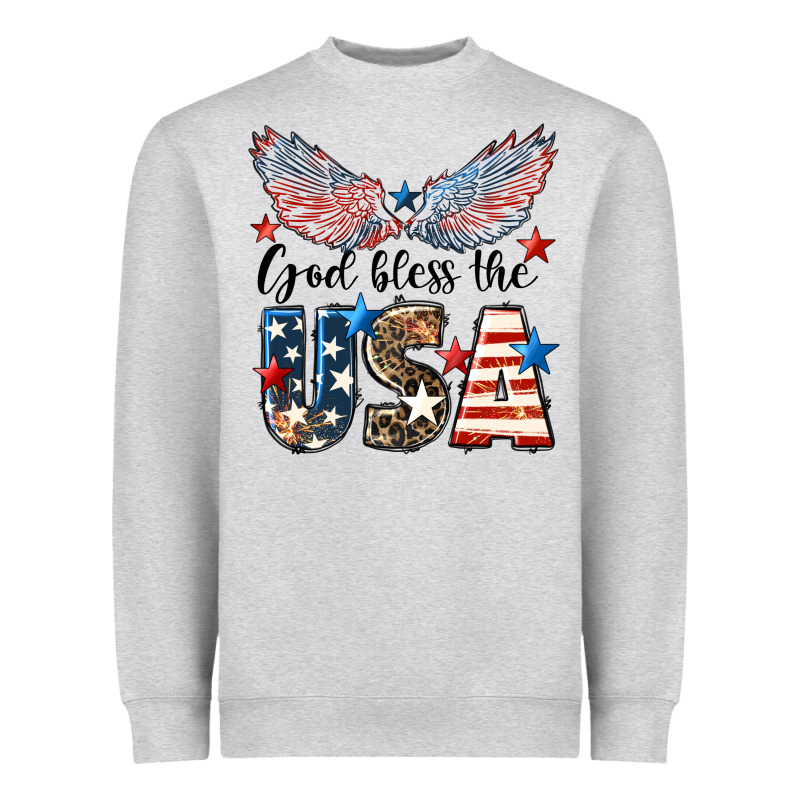 Western God Bless The Usa Heavyweight Sweatshirt by LillyAllenDesigns | Teevron