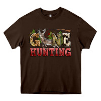 Chocolate Brown gone hunting Heavy Core Tee - Zillion Design Studio