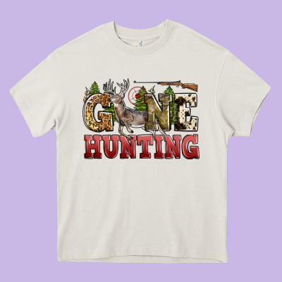 Gone Hunting Heavy Core Tee Designed By Zillion Design Studio