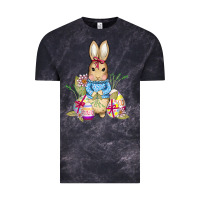 Cloud Black easter bunny and eggs Vintage Tee - AdoDesignShop