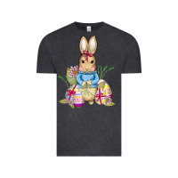 Vintage Black easter bunny and eggs Vintage Tee - AdoDesignShop