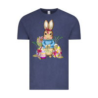 Vintage Denim easter bunny and eggs Vintage Tee - AdoDesignShop