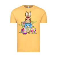 Vintage Mustard easter bunny and eggs Vintage Tee - AdoDesignShop