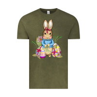 Vintage Olive easter bunny and eggs Vintage Tee - AdoDesignShop
