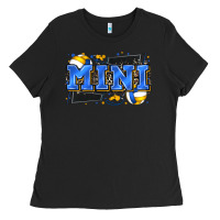 Black mini volleyball Ladies Tee - Zillion Design Studio