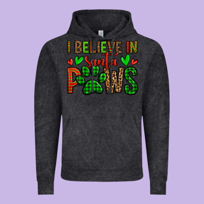 I Believe In Santa Paws Christmas Vintage Hoodie Designed By Jasminsmagicworld