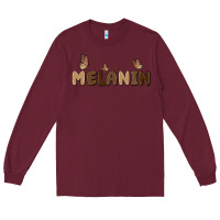 Burgundy melanin Long Sleeve Tee - MaliasSmallBusiness