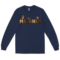 Navy melanin Long Sleeve Tee - MaliasSmallBusiness