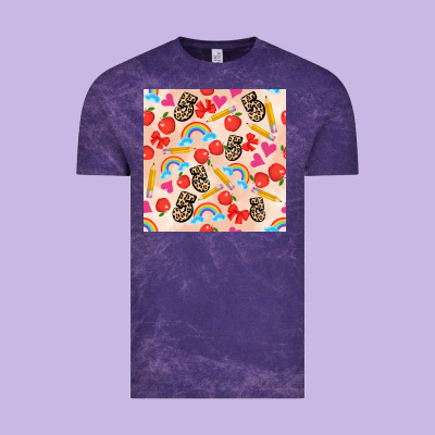 Back To School Seamless Pattern 5 (3600x3600) Vintage Tee Designed By Adodesignshop