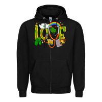 Black St. Patrick's Love Nurse Zipper Hoodie - BundleAndBundleShop