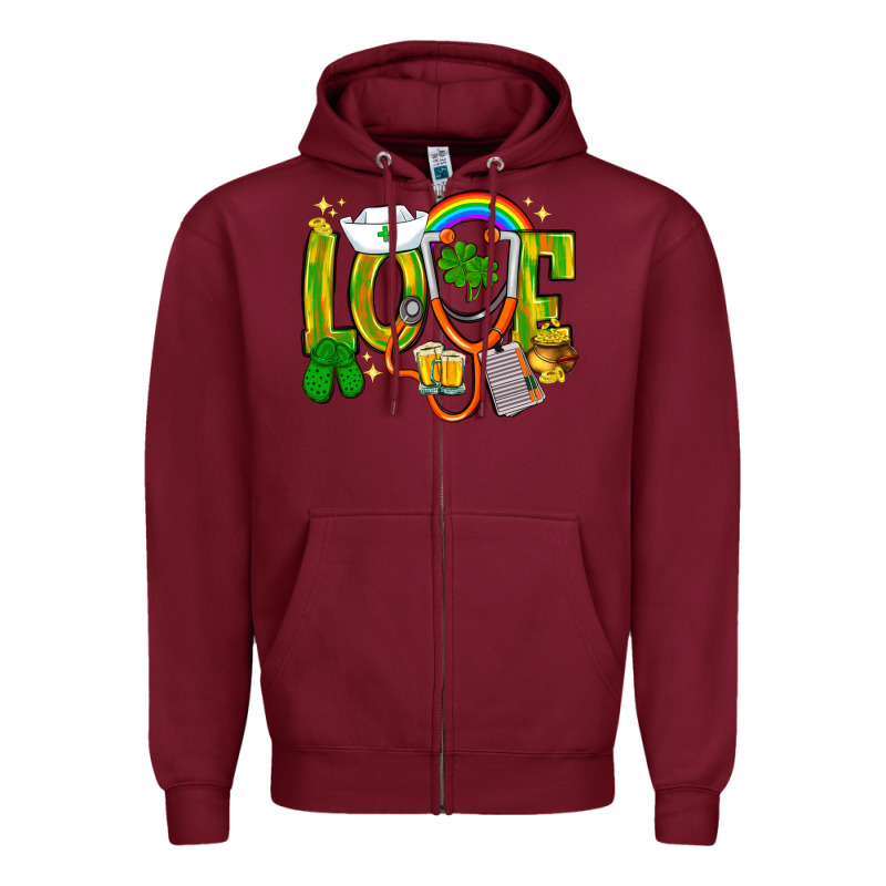 St. Patrick's Love Nurse Zipper Hoodie by BundleAndBundleShop | Teevron