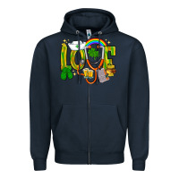 Navy St. Patrick's Love Nurse Zipper Hoodie - BundleAndBundleShop