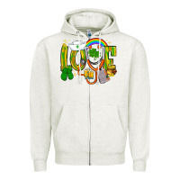 Oatmeal Heather St. Patrick's Love Nurse Zipper Hoodie - BundleAndBundleShop