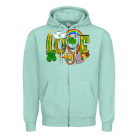 Seafoam St. Patrick's Love Nurse Zipper Hoodie - BundleAndBundleShop