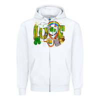 White St. Patrick's Love Nurse Zipper Hoodie - BundleAndBundleShop