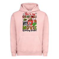Pigment Salmon this is my christmas movie watching blanket Urban Hoodie - OliviaCreatesArt