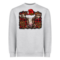 Heather Grey Christmas background baby calf Heavyweight Sweatshirt - BarkalooDesign