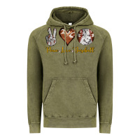 Vintage Olive peace love baseball Vintage Hoodie - RanaPortraitStore