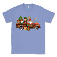 Colony Blue Christmas Truck Elf Santa snowman reindeer Classic Tee - NancyCooperArtShop