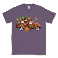 Lavender Christmas Truck Elf Santa snowman reindeer Classic Tee - NancyCooperArtShop