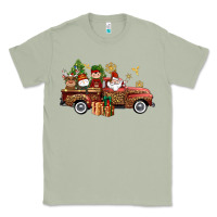 Matcha Christmas Truck Elf Santa snowman reindeer Classic Tee - NancyCooperArtShop