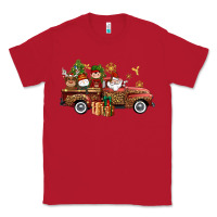 Red Christmas Truck Elf Santa snowman reindeer Classic Tee - NancyCooperArtShop