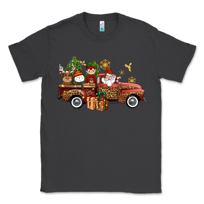 Christmas Truck Elf Santa Snowman Reindeer Classic Tee by NancyCooperArtShop | Teevron