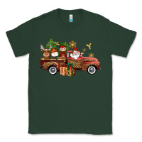 Sports Green Christmas Truck Elf Santa snowman reindeer Classic Tee - NancyCooperArtShop
