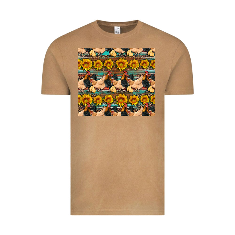 Seamless Poultry Farm Sunflowers Chicken Coop Tumbler Vintage Tee by Artiststas | Teevron
