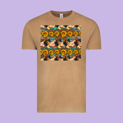 Seamless Poultry Farm Sunflowers Chicken Coop Tumbler Vintage Tee Designed By Artiststas
