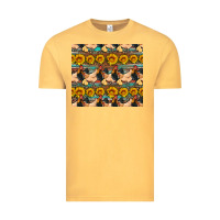Vintage Mustard seamless poultry farm sunflowers chicken coop tumbler Vintage Tee - Artiststas