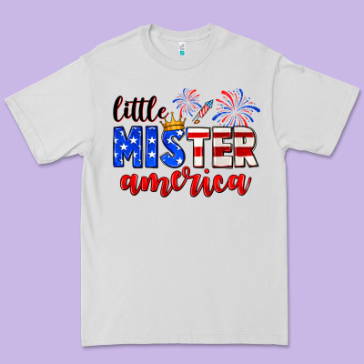 Little Mister America Premium Tee Designed By Neo Western
