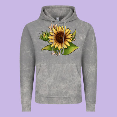 Sunflower Vintage Hoodie Designed By Jahusdesignshop