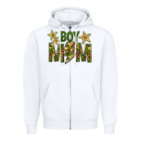 White Boy Mom Zipper Hoodie - BundleAndBundleShop