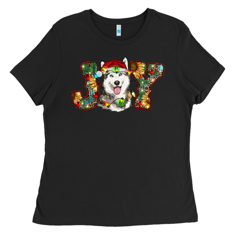 Husky Christmas Joy Ladies Tee by RanaPortraitStore | Teevron