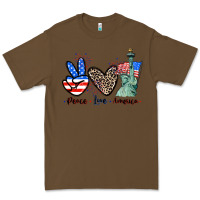 Cacao Peace love america 4th of july Premium Tee - CowGirlArtShop